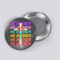Easter He Is Risen Tie Dye Cross Button