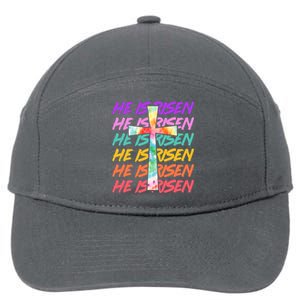 Easter He Is Risen Tie Dye Cross 7-Panel Snapback Hat