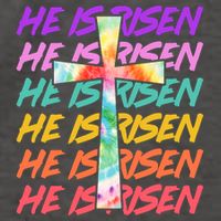 Easter He Is Risen Tie Dye Cross Vector Backpack
