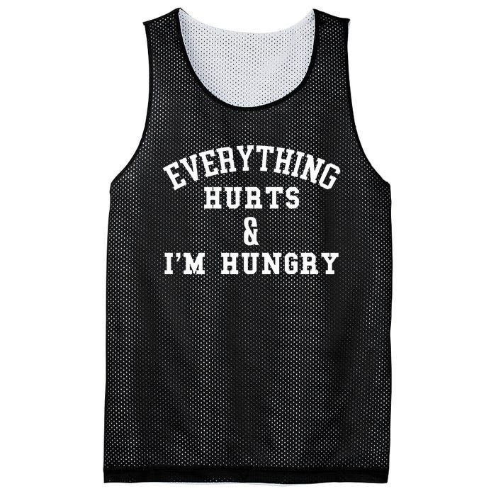 Everything Hurts & IM Hungry Running Marathon Runner Mesh Reversible Basketball Jersey Tank