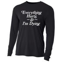 Everything Hurts & IM Dying Vintage 80s Sarcasm Cooling Performance Long Sleeve Crew