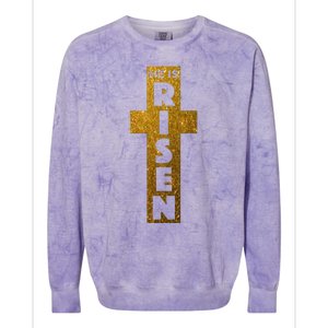 Easter He Is Risen Christian Graphic Faith Colorblast Crewneck Sweatshirt