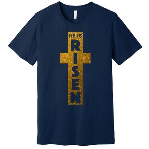 Easter He Is Risen Christian Graphic Faith Premium T-Shirt