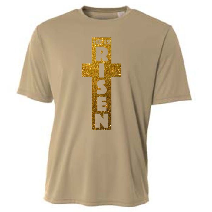 Easter He Is Risen Christian Graphic Faith Cooling Performance Crew T-Shirt