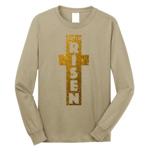 Easter He Is Risen Christian Graphic Faith Long Sleeve Shirt