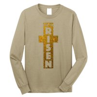 Easter He Is Risen Christian Graphic Faith Long Sleeve Shirt