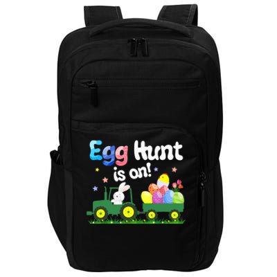 Egg Hunt Is On Tractor Funny Easter Bunny Boy Impact Tech Backpack