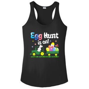 Egg Hunt Is On Tractor Funny Easter Bunny Boy Ladies PosiCharge Competitor Racerback Tank