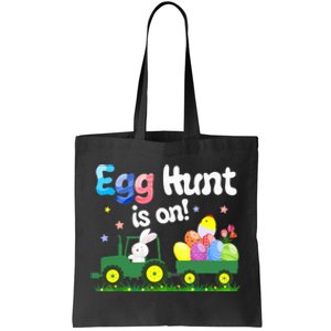 Egg Hunt Is On Tractor Funny Easter Bunny Boy Tote Bag