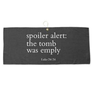 Easter He Is Risen Spoiler Alert The Tomb Is Empty Christian Funny Gift Large Microfiber Waffle Golf Towel