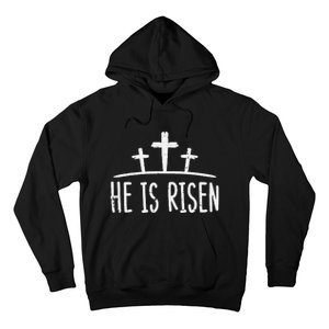 Easter He Is Risen Cross Religious Christian Hoodie