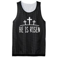 Easter He Is Risen Cross Religious Christian Mesh Reversible Basketball Jersey Tank