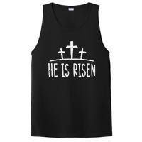 Easter He Is Risen Cross Religious Christian PosiCharge Competitor Tank