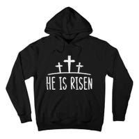 Easter He Is Risen Cross Religious Christian Tall Hoodie