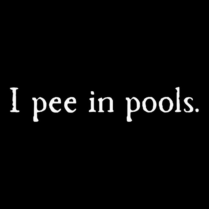 Embarrassing Humor I Pee In Pools Sarcastic Swimming Drawstring Bag