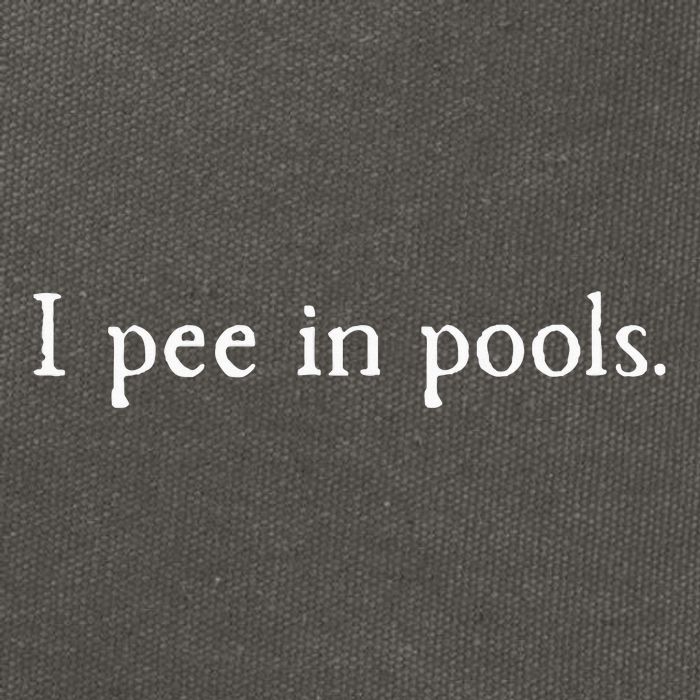 Embarrassing Humor I Pee In Pools Sarcastic Swimming Cotton Canvas Backpack