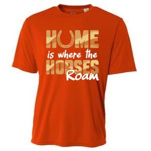 Equestrian Home Is Where The Horses Roam Horseback Gift Cooling Performance Crew T-Shirt