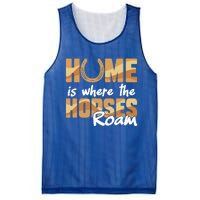 Equestrian Home Is Where The Horses Roam Horseback Gift Mesh Reversible Basketball Jersey Tank