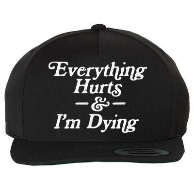 Everything Hurts & IM Dying Vintage 80s Sarcasm Wool Snapback Cap
