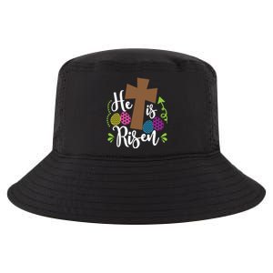 Easter He Is Risen Cross Cool Comfort Performance Bucket Hat