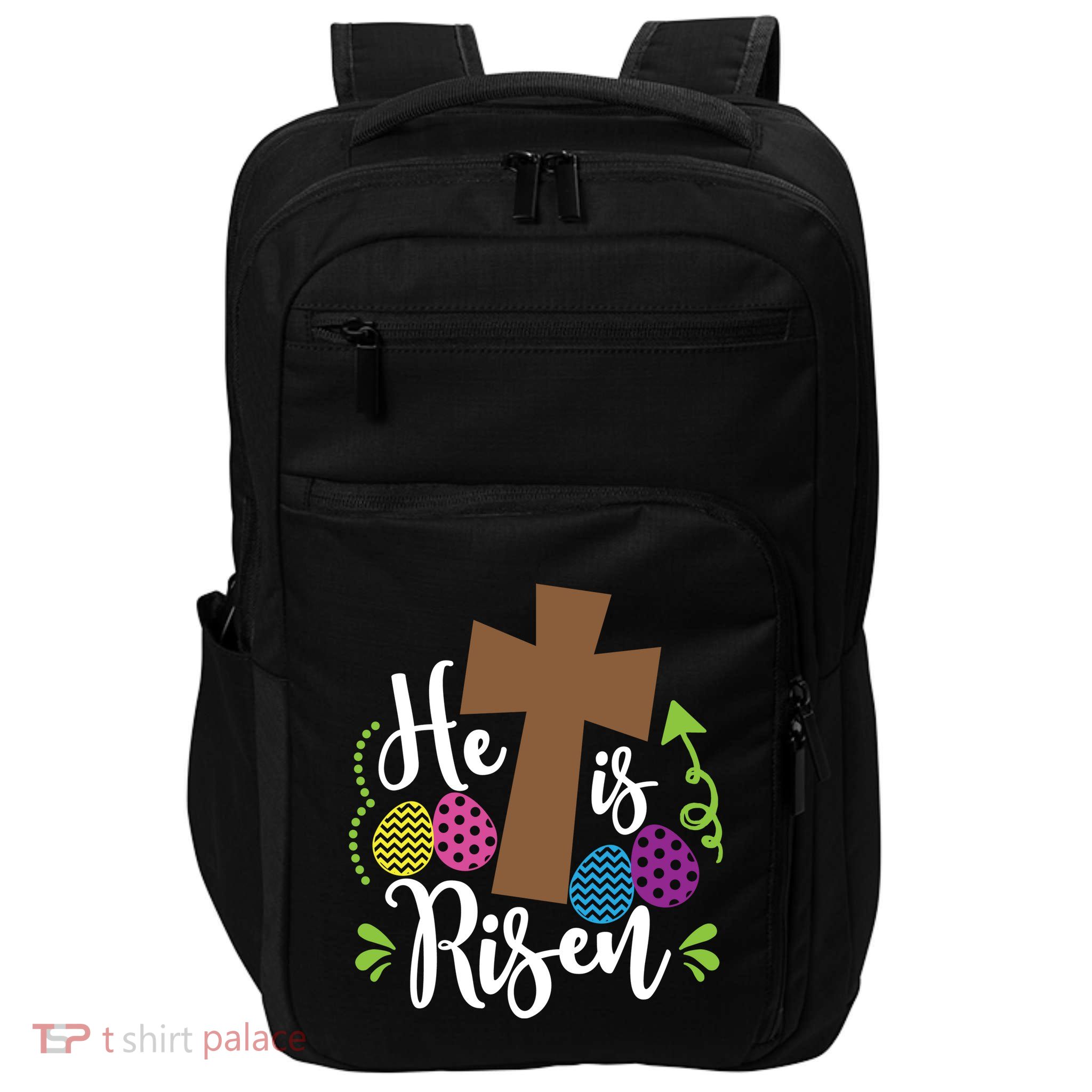 Easter He Is Risen Cross Impact Tech Backpack