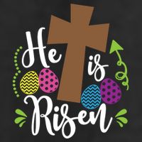 Easter He Is Risen Cross Golf Towel