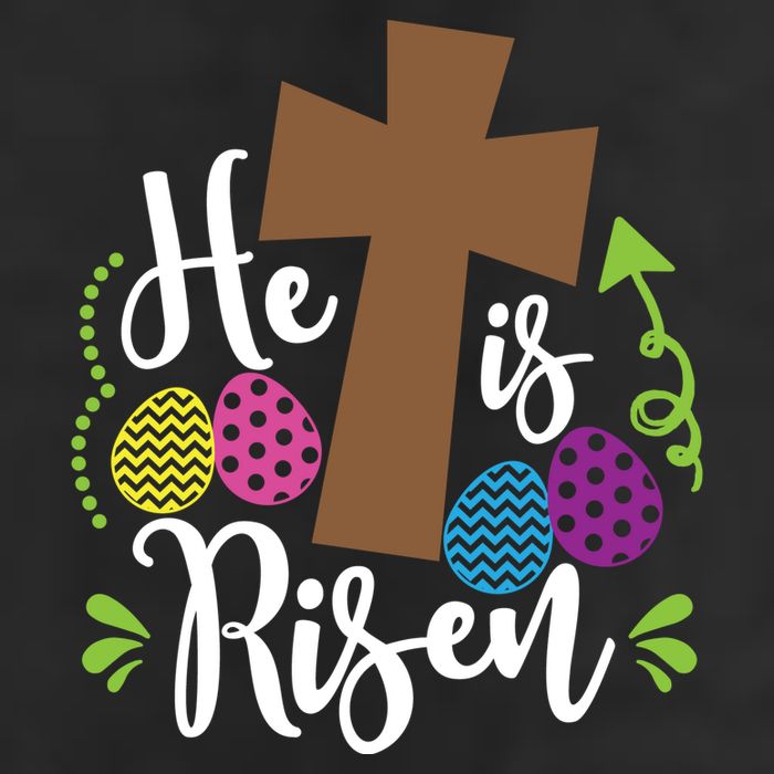 Easter He Is Risen Cross Golf Towel