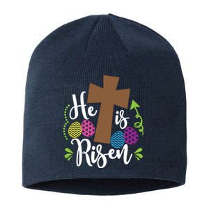 Easter He Is Risen Cross Sustainable Beanie