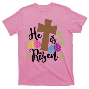 Easter He Is Risen Cross T-Shirt