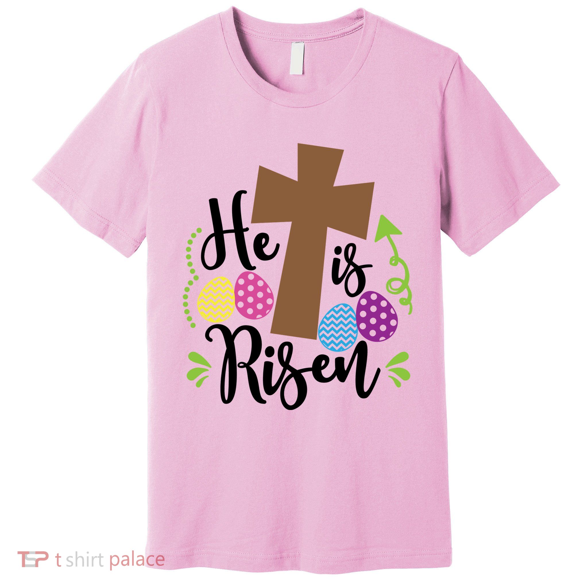 Easter He Is Risen Cross Premium T-Shirt
