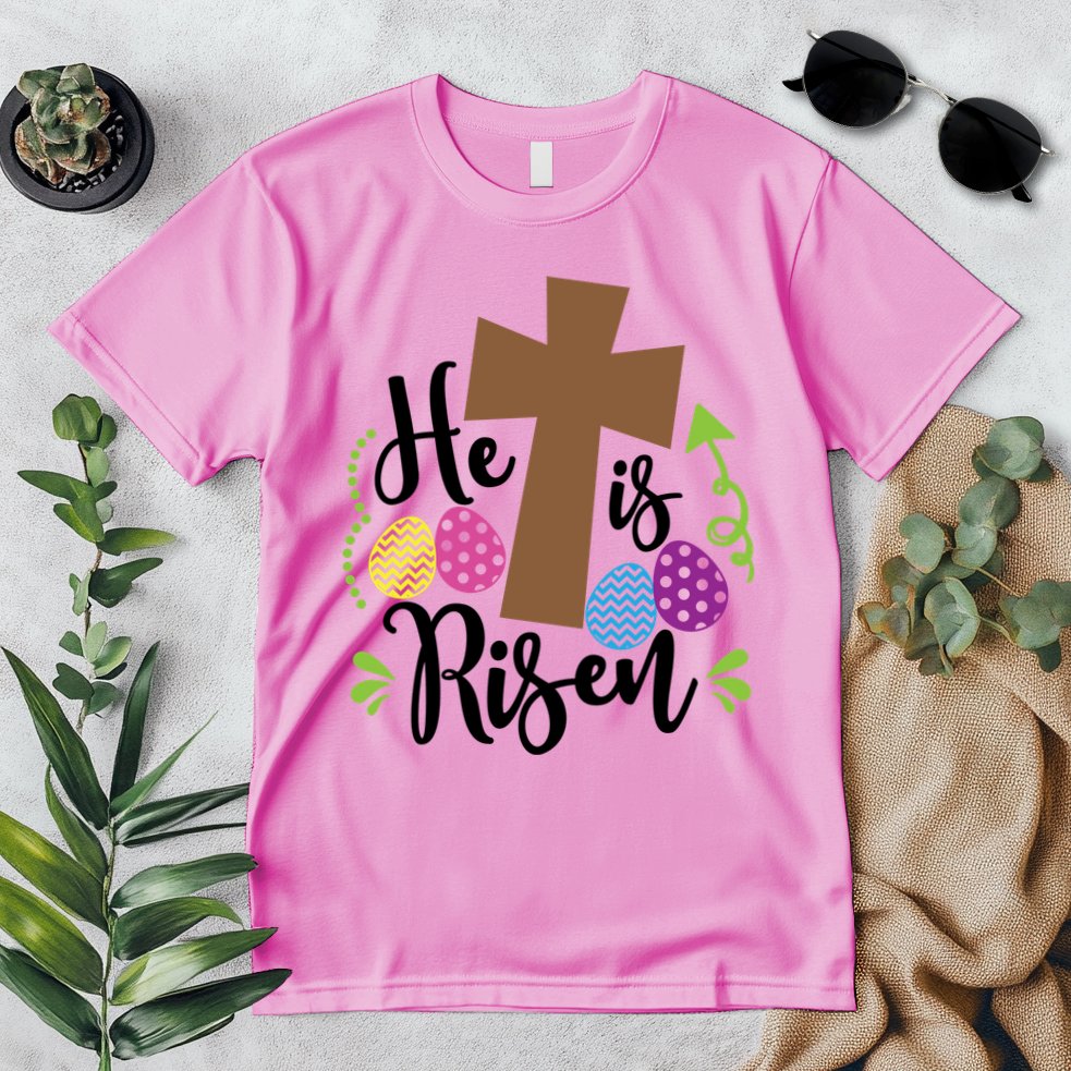 Easter He Is Risen Cross Premium T-Shirt