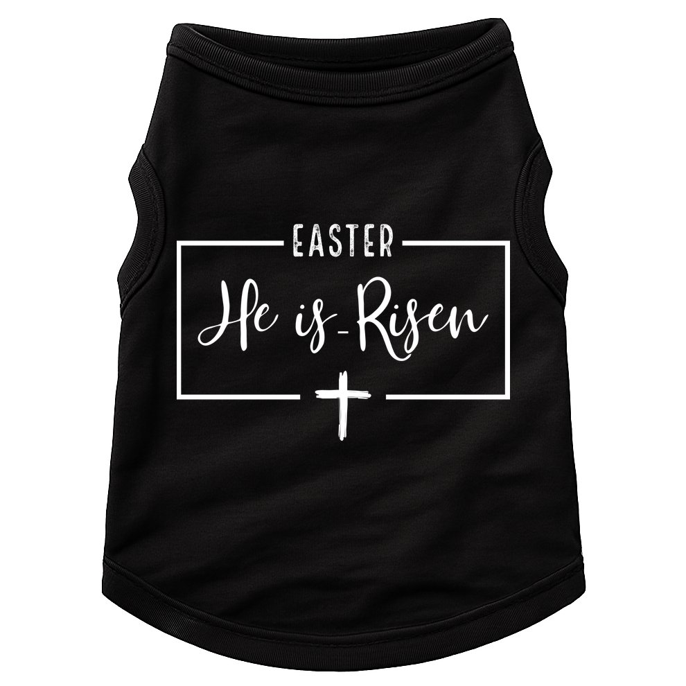 Easter He Is Risen Cross Christianity Doggie Tank