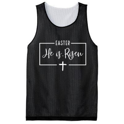 Easter He Is Risen Cross Christianity Mesh Reversible Basketball Jersey Tank