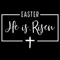 Easter He Is Risen Cross Christianity Baby Bodysuit