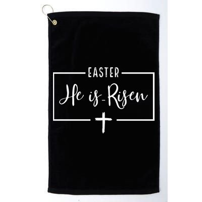 Easter He Is Risen Cross Christianity Golf Towel