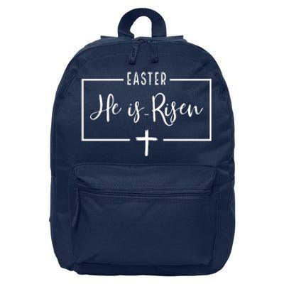 Easter He Is Risen Cross Christianity 16 in Basic Backpack