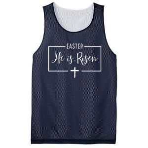 Easter He Is Risen Cross Christianity Mesh Reversible Basketball Jersey Tank