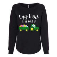 Egg Hunt Is On Tractor Easter Bunny rabbit Womens California Wash Sweatshirt