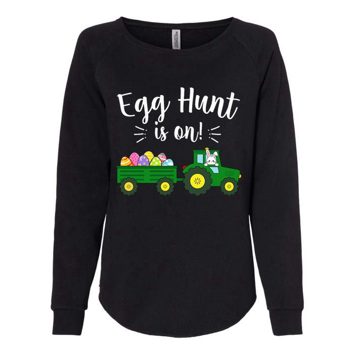 Egg Hunt Is On Tractor Easter Bunny rabbit Womens California Wash Sweatshirt