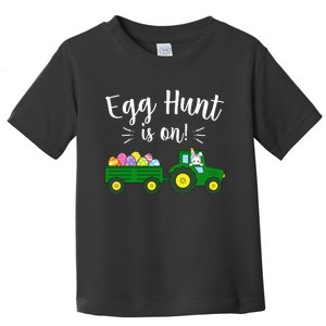 Egg Hunt Is On Tractor Easter Bunny rabbit Toddler T-Shirt