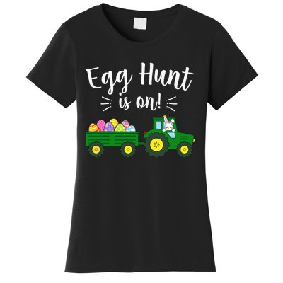 Egg Hunt Is On Tractor Easter Bunny rabbit Women's T-Shirt