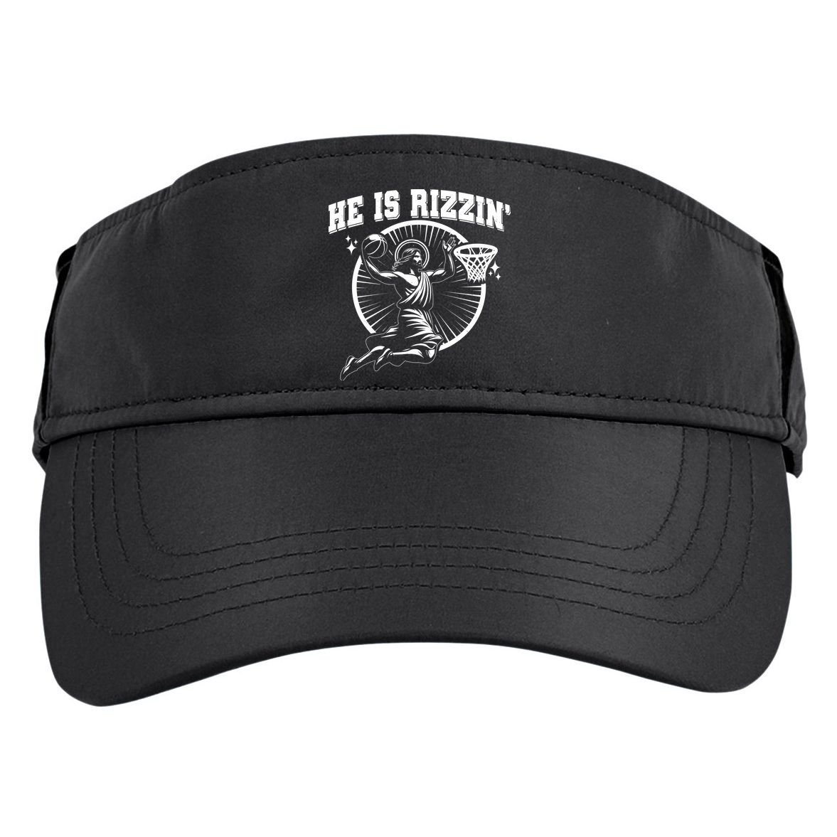 Easter He Is Rizzin Jesus Basketball Adult Drive Performance Visor