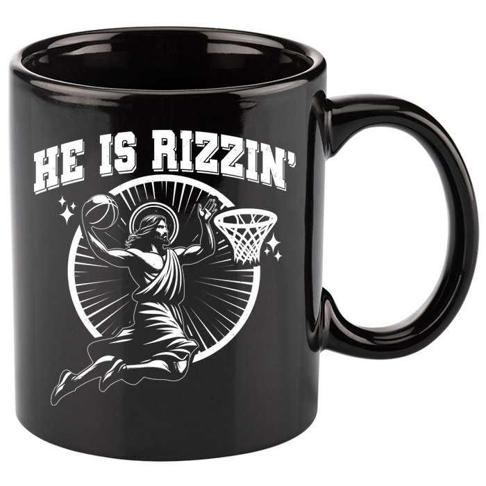 Easter He Is Rizzin Jesus Basketball 11oz C Handle Ceramic Mug