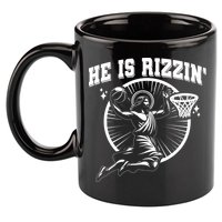 Easter He Is Rizzin Jesus Basketball 11oz C Handle Ceramic Mug