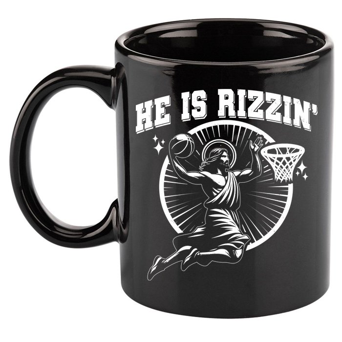Easter He Is Rizzin Jesus Basketball 11oz C Handle Ceramic Mug