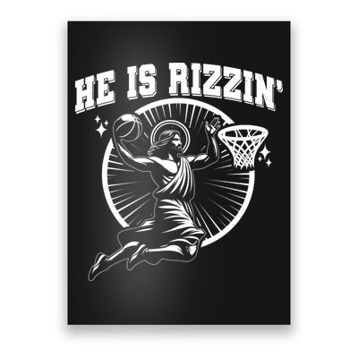 Easter He Is Rizzin Jesus Basketball Poster