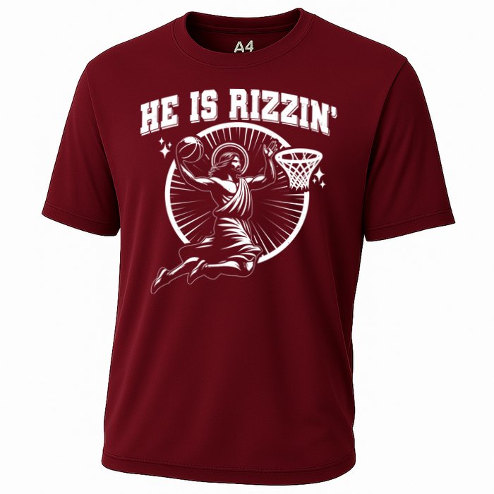 Easter He Is Rizzin Jesus Basketball Performance Shirt