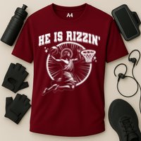 Easter He Is Rizzin Jesus Basketball Performance Shirt
