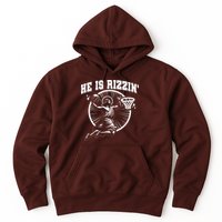 Easter He Is Rizzin Jesus Basketball Hoodie