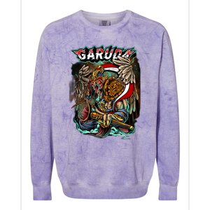 Eagle Holding Knife Colorblast Crewneck Sweatshirt